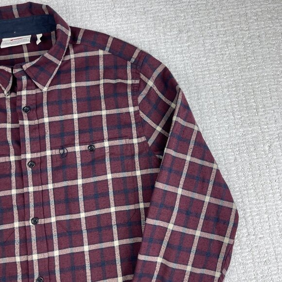 Fjallraven Men's Casual Button Down Shirt - Red and Blue Plaid - Picture 4 of 16